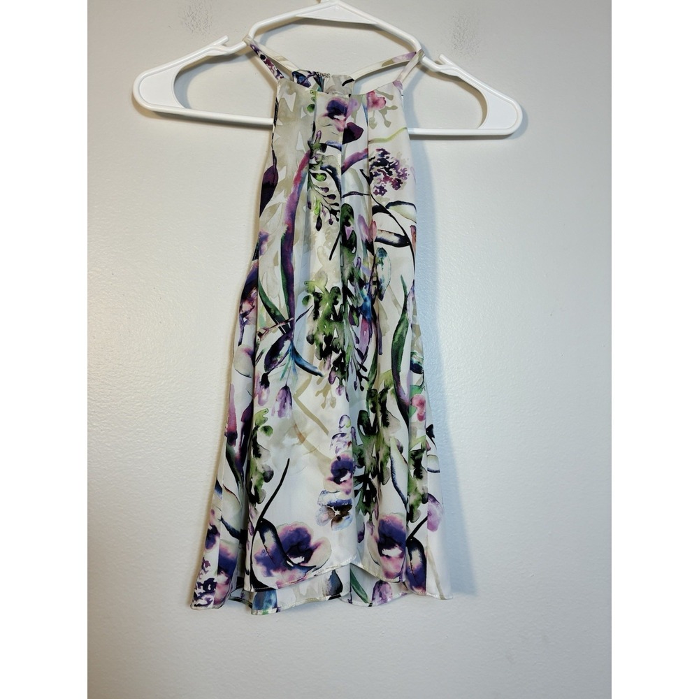 Amanda Uprichard Top Sz Small Floral Satin Boho Keyhole Designer